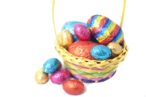 Easter Basket Filled With Eggs Creative Commons Stock Image