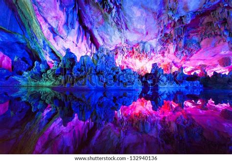 Bright Colorful Colorful Caves China Stock Photo Edit Now 132940136