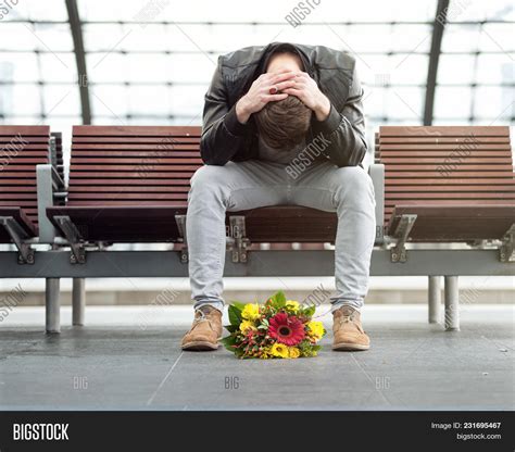 Sad Man Sitting Alone