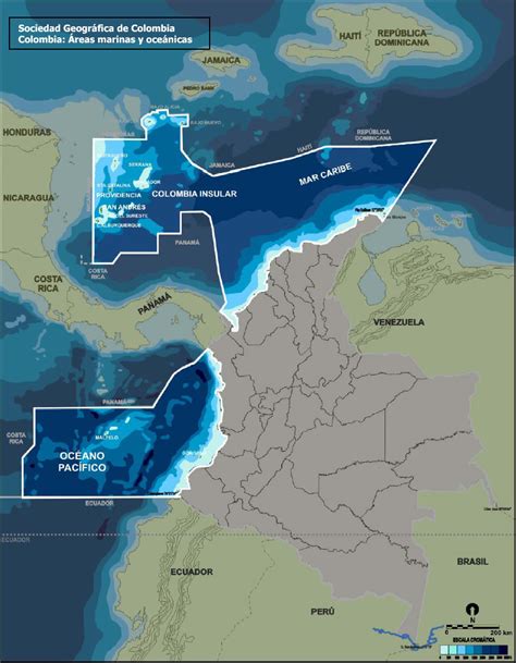 Mapa Limites De Colombia