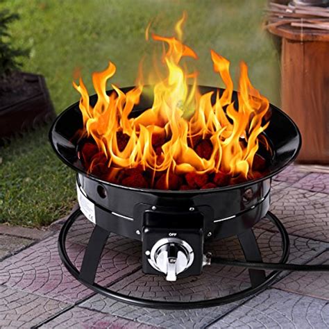 A propane fire pit is a fantastic piece of gear if you love having a campfire but don't love the process of building one each night. Giantex Firebowl Outdoor Portable Propane Gas Fire Pit, 19 ...