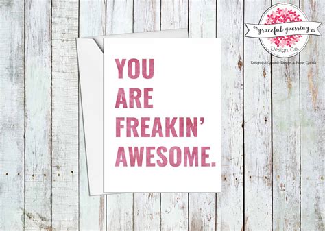 You Are Freakin Awesome Printable Customer Thank You Order Insert