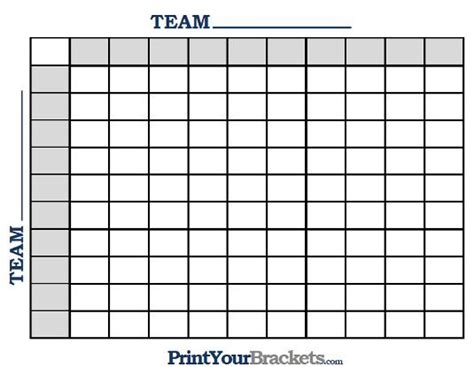 Printable 100 Square Grid Football Pool Football Party