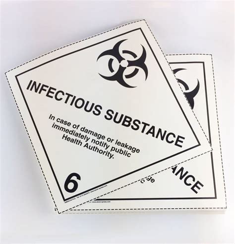 Class Infectious Substance Placards Stock Xpress Com