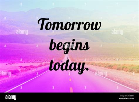 Tomorrow Begins Today Inspirational Quote Poster Success Motivation