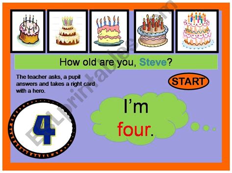 Esl English Powerpoints How Old Are You Part 2