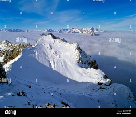 The Mountain Station Of The Karwendelbahn In Winter With Snow Hi Res