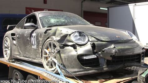Massively Crashed Porsche 997 Gt2 And Gt3 Rs Youtube