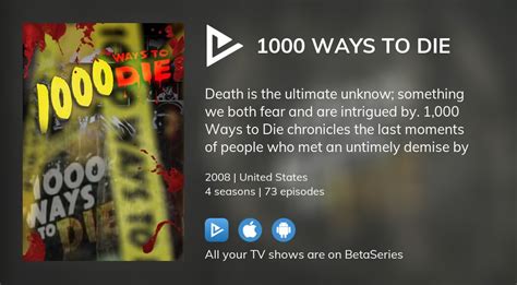 Where To Watch 1000 Ways To Die Season 1 In Streaming