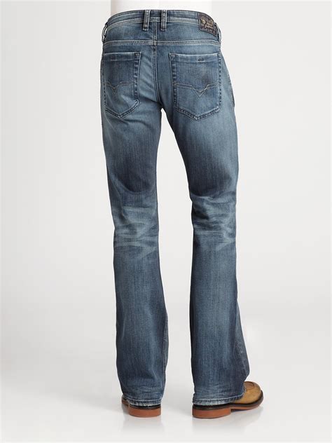 Lyst Diesel Zathan Bootcut Jeans In Blue For Men
