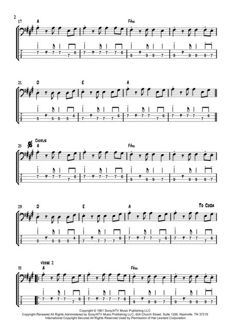 Stand By Me Bass Transcription With Tab Free Music Sheet Musicsheets Org