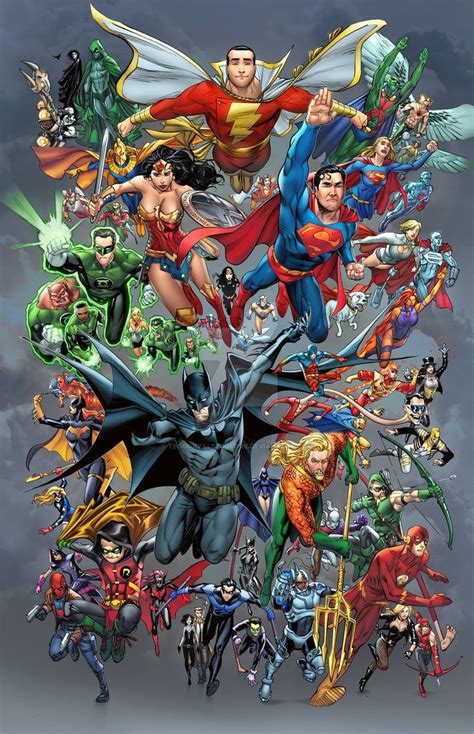 An Image Of The Dc Comics Characters In Their Comic Book Cover Art Style Including Batman