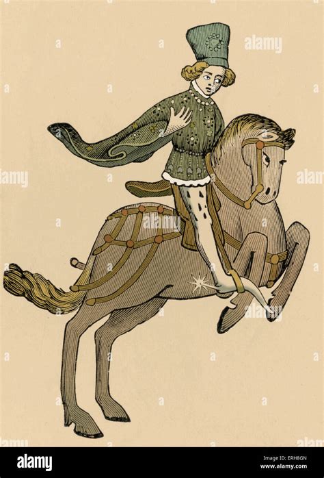 Geoffrey Chaucer S Canterbury Tales The Squire On Horseback