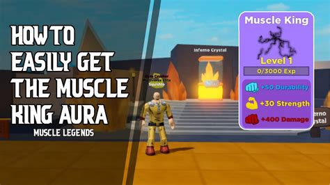 How To Get The Muscle King Aura Easily Roblox Muscle Legends Youtube