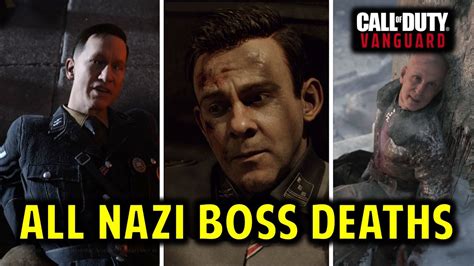 All Nazi Bosses Death Scenes Call Of Duty Vanguard Youtube