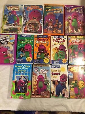 Here are three amazing barney christmas vhs videos, waiting for santa barney's night before christmas (vhs,clamshell) rare video tape. LOT 25 BARNEY Dinosaur VHS Cassette Tapes Classic Sing ...