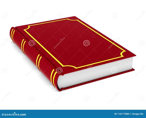 Libro Rojo Cerrado En El Fondo Blanco Ejemplo Aislado 3d Stock De