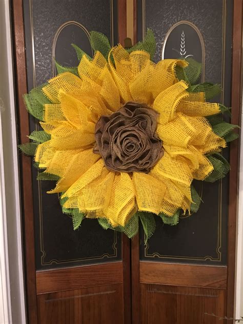 Gorgeous Sunflower Wreath With Rose Center Approx 28 Wide 70