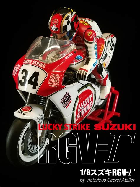 99998: Kyosho from Victorious Secret showroom, 1993 Lucky Strike Suzuki