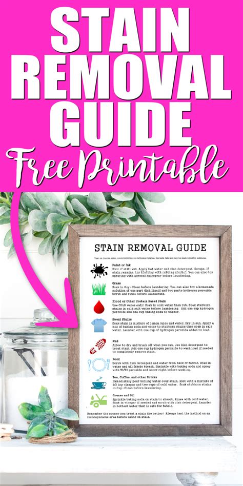 Stain Removal Guide Free Printable For Your Home Angie Holden The