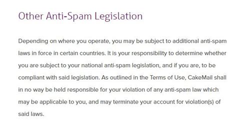 Anti Spam Policies Termsfeed