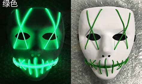 Halloween Party Equipment El Led Mask Cosplay Led Glow Scary El Wire