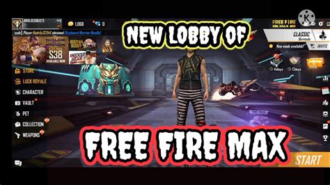 New Lobby Of Free Fire Max Youtube