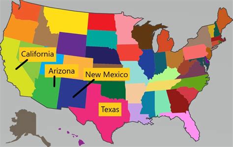 Texas Vs California Vs New Mexico Vs Arizona Us States Comparison