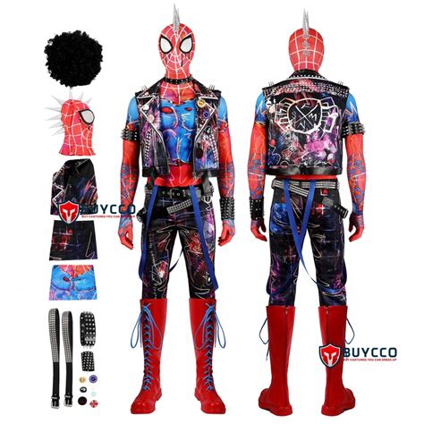 spider punk hobart brown cosplay suit the spider verse costume