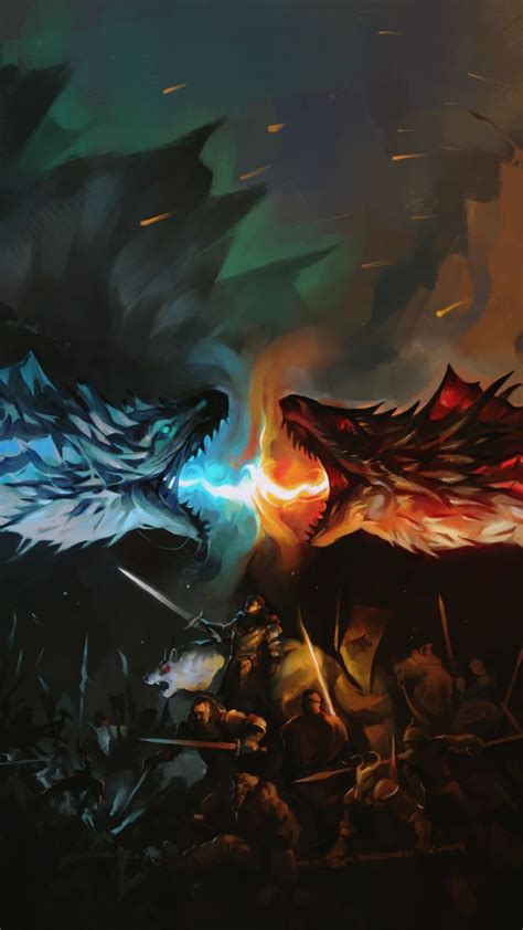 game of thrones tv series dragons fight fan art 720x1280 wallpaper game of thrones