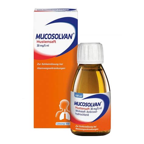 Mucosolvan Cough Syrup 30mg 5ml Expectorant For Coughs 100 Ml Apozona
