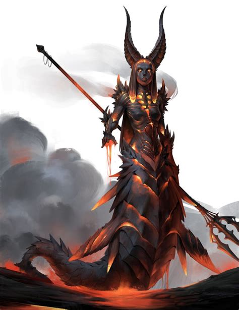 Artstation Protector Of The Lava River Ilsu Jang Fantasy Demon