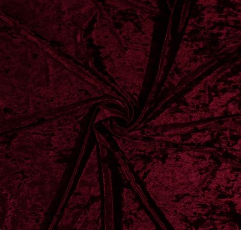 Premium Crushed Panne Stretch Velvet Burgundy 58 Wide Polyester