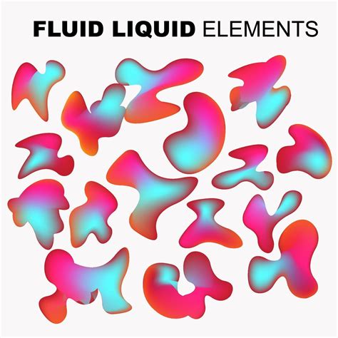 Fluid Shape Vector Set Gradient Liquid With Neon Colors 2118007 Vector