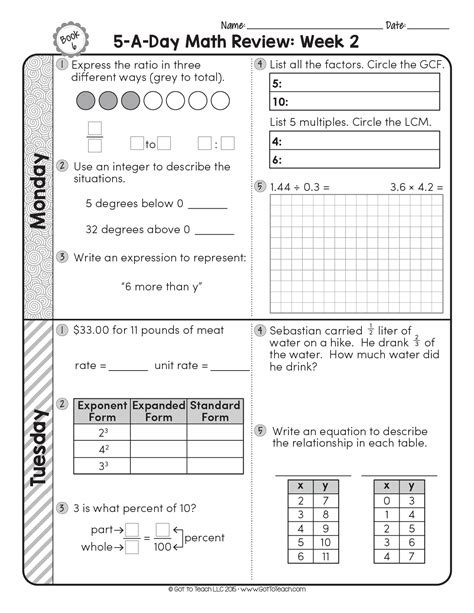 Or want to know more information about math only math. 6th Grade Daily Math Spiral Review • Teacher Thrive