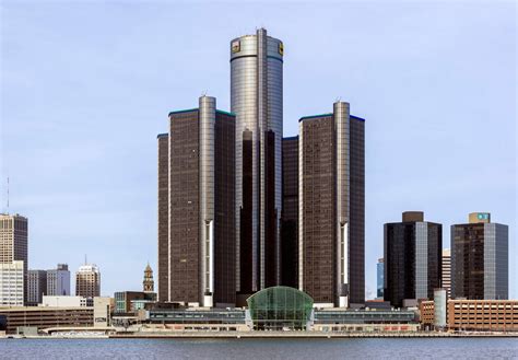 Renaissance Center In Detroit Usa A Complex Of Seven High Rise