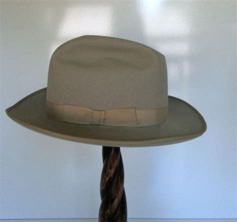 Vintage Royal Stetson 1950s Open Road Tan Fedora Hat Size Etsy