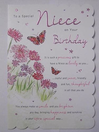 niece birthday card to a very special niece on your birthday modern pastel presents design