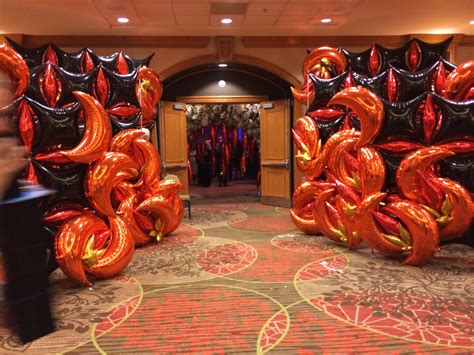 The Fire Entrance Of A Fire And Ice Theme In Balloons Balloon