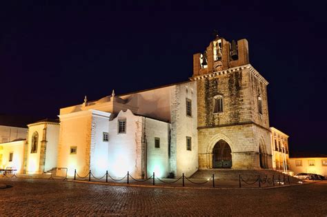 Sé De Faro Cathedral At Night Portugal Travel Guide Photos