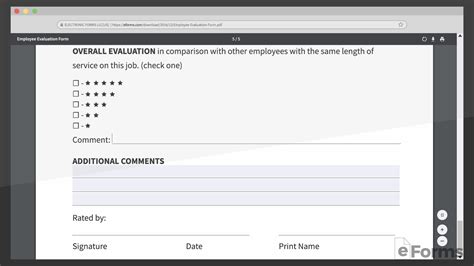 Free Employee Evaluation Form Pdf Word Eforms