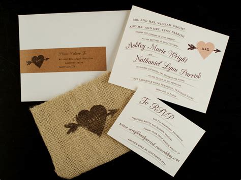 Wedding Invitations Ideas Rustic Ashley Nathan S Whimsical And Rustic