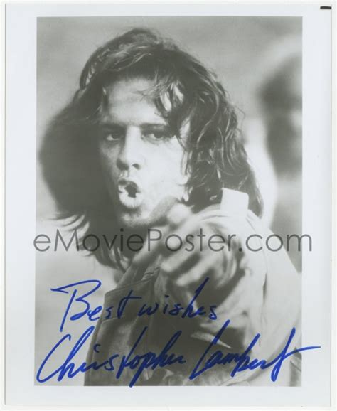 9s1222 Christopher Lambert Signed 8x10 Repro Still 2000s Great Close Up