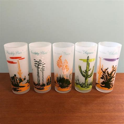 Blakely Oil And Gas Arizona Cactus Glass Tumbler Cacti Century Etsy Arizona Cactus Oil And