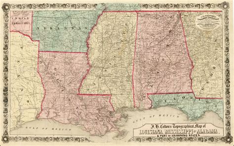 Map Of Alabama Mississippi And Louisiana Download Them And Print