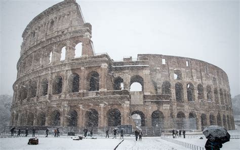 Rome After A Rare Snowfall Looks Like A Winter Wonderland