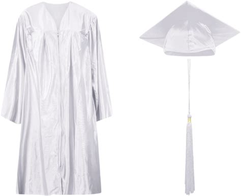 Matte White Graduation Gown With Cap Buy Matte Togagraduation Matte