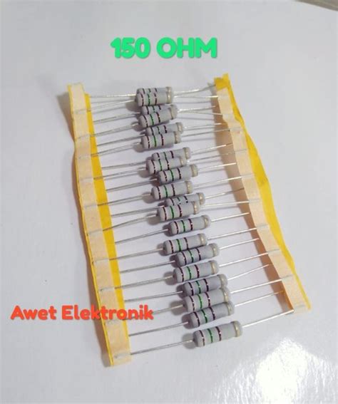 Jual Resistor 150 Ohm 2 Watt Resistor 150r Resistor 150r 2w Di Lapak