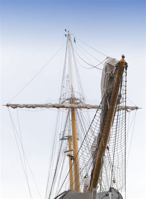 Vintage Sailing Ship Mast And Sails Stock Photo Image Of Cruise