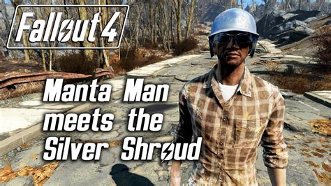 Fallout 4 Manta Man Meets The Silver Shroud Random Encounter Youtube